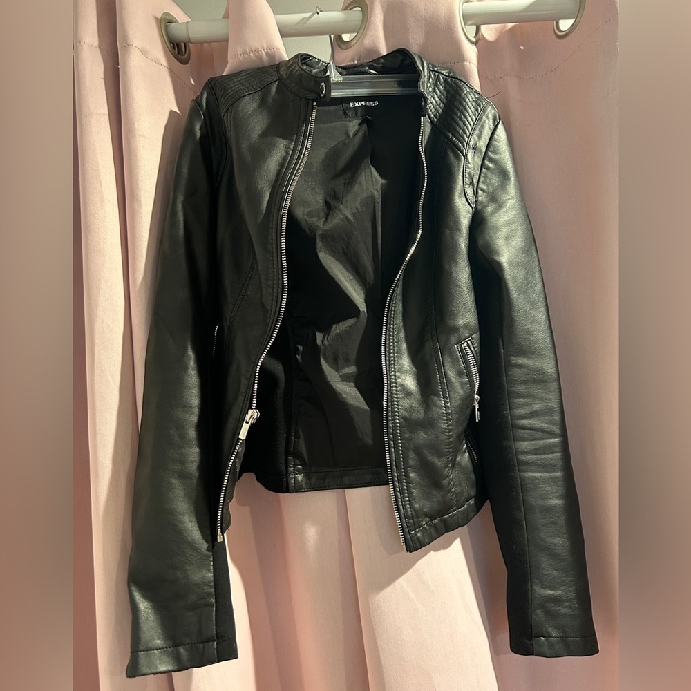 Express Black Faux Leather Jacket